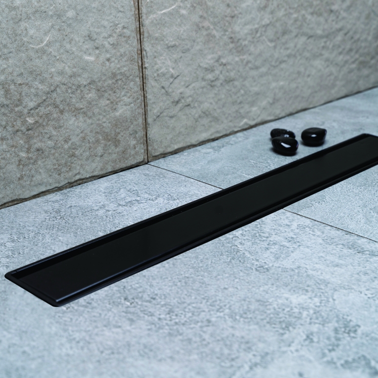 Canal Duche Tampa Inox Preta