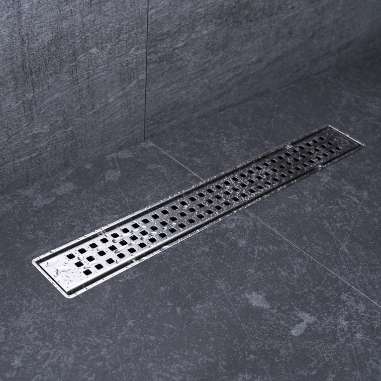 Canal Duche Grelha Inox Quadriculada