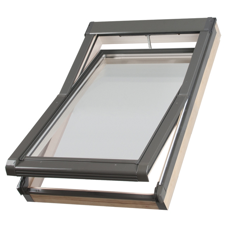 Janela Basculante em Madeira com abertura Elétrica APP e sensor chuva